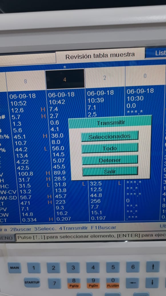 Seleccionando la opción de transmitir seleccionados.