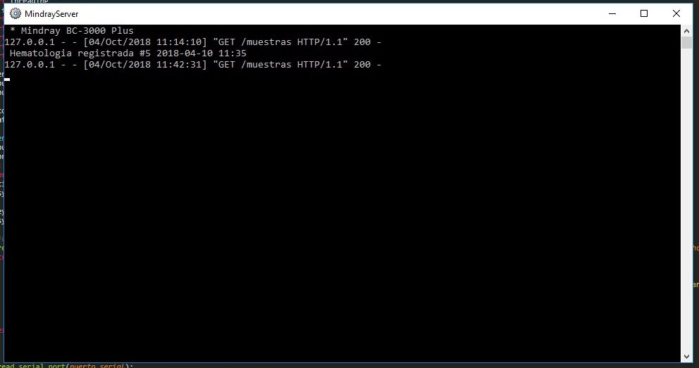 Captura de Mindray Server API