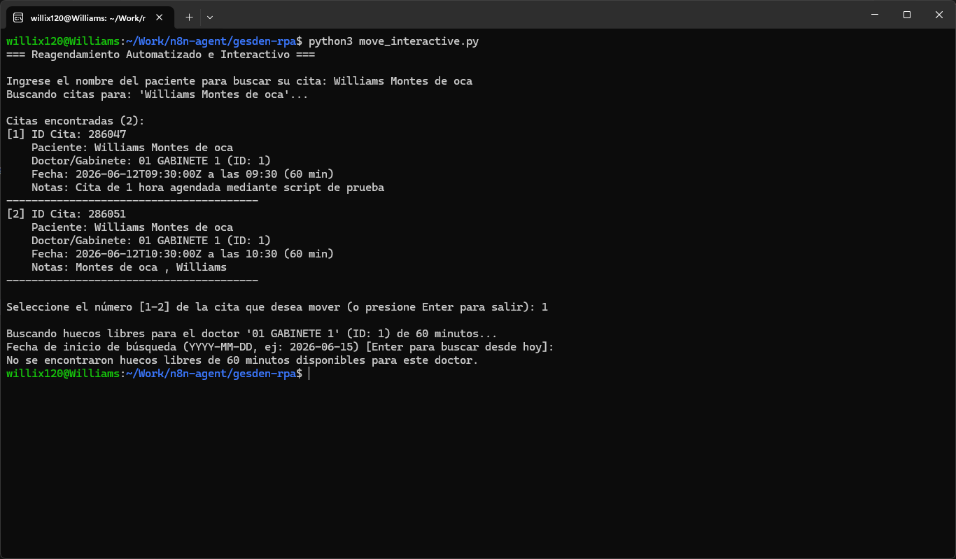 Script de reagendamiento interactivo que consume la API