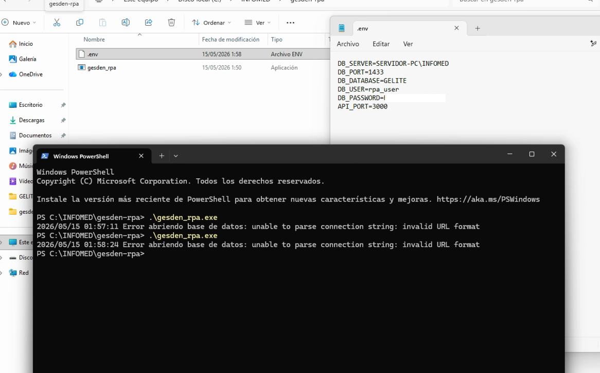 Configuración de conexión a la base de datos (.env)