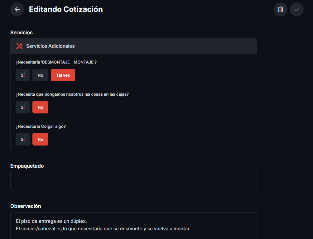 Servicios adicionales