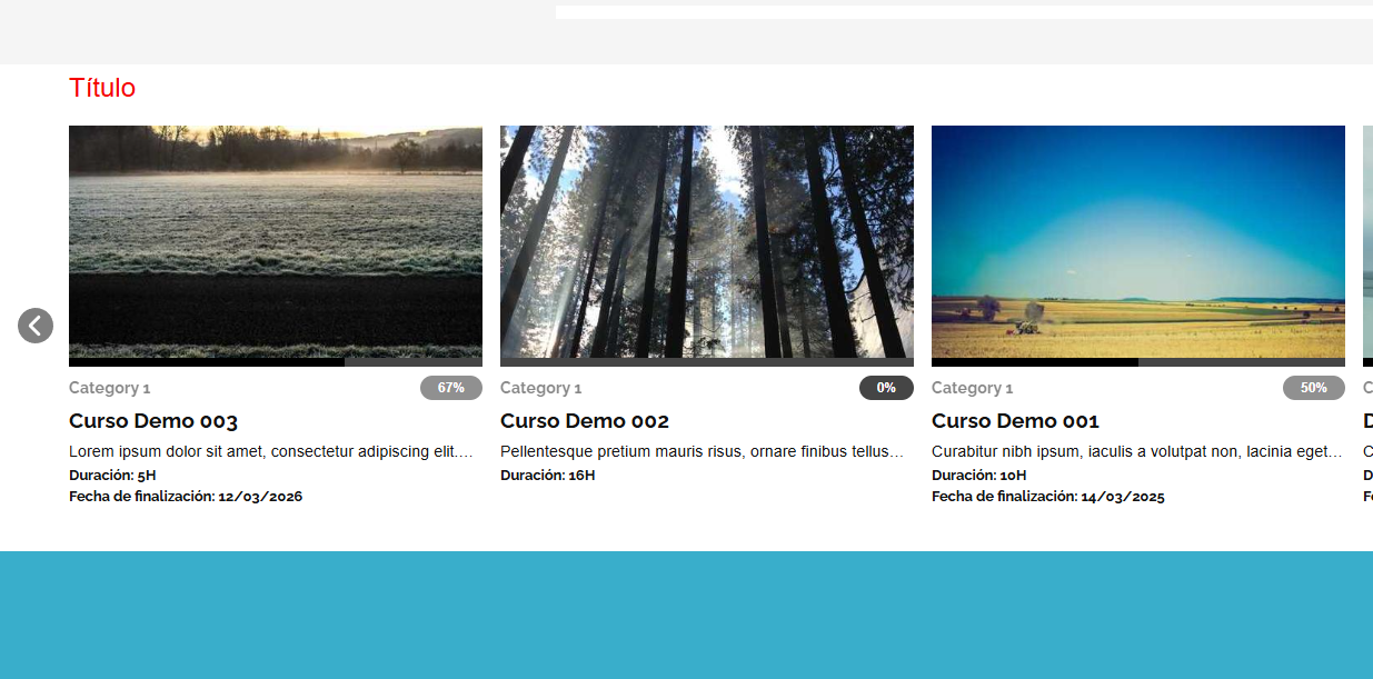 Cursos demo 001, 002 y 003