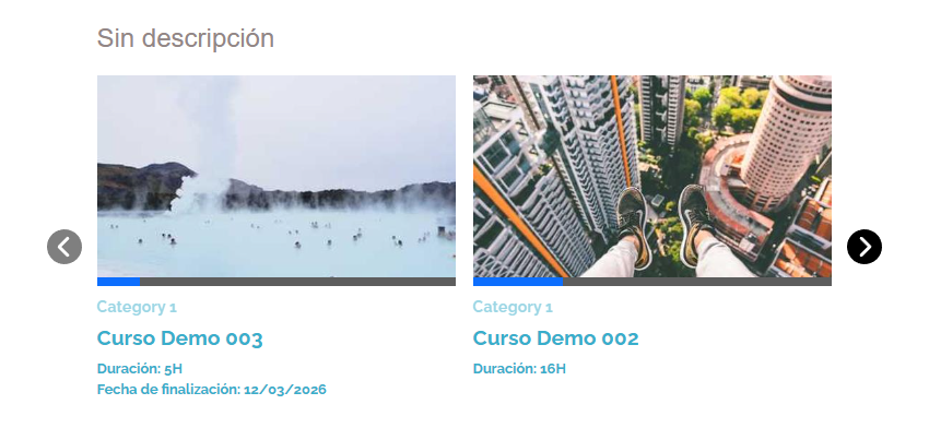 Cursos demo 002 y 003