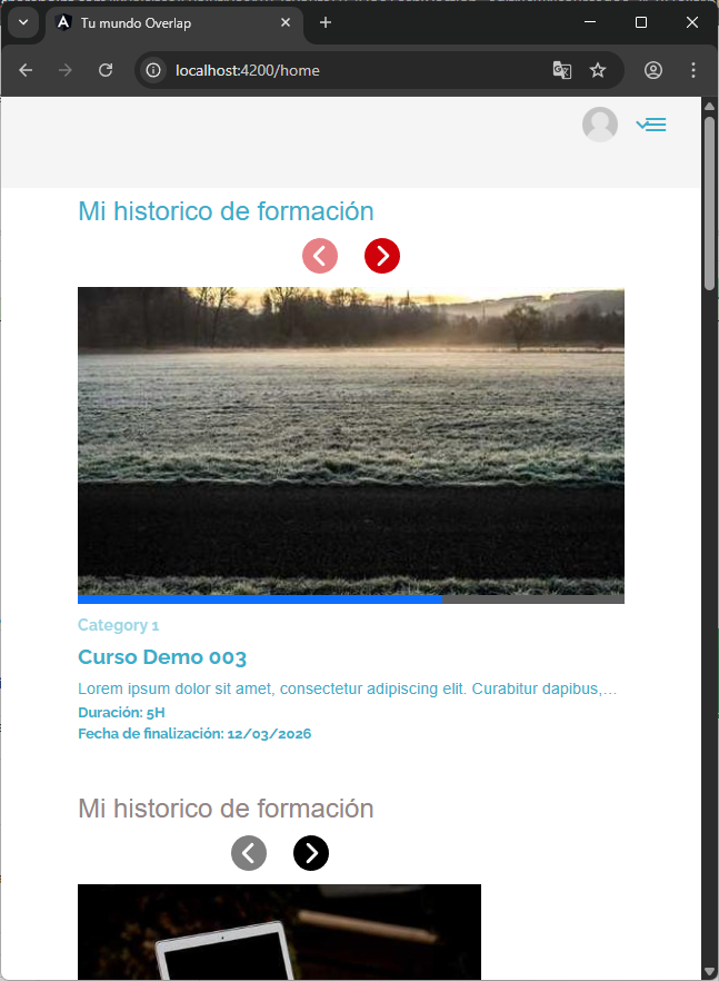 Historial de formación del curso demo 003 (variante)